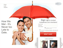 Tablet Screenshot of howwemet.com